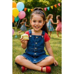 Jordache 4T Dark Wash Denim Dress Toddler Girl Streetwear Y2K Core Mini